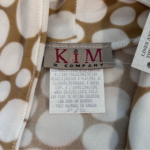 Kim & Co 2-pc beige/white top and skirt size S - Picture 5 of 5